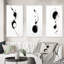 Subtle Ink Monochromatic Symphony VIII - Abstract Painting Art Set Of 3 Pieces-618667416-618667421