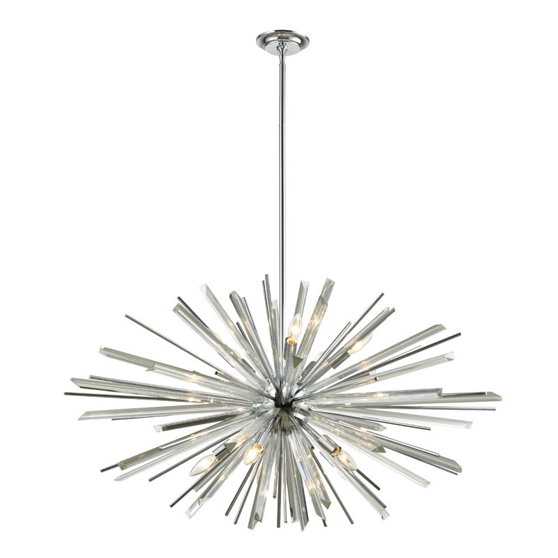 Palisades 10-Light Sputnik Chandelier, Polished Chrome