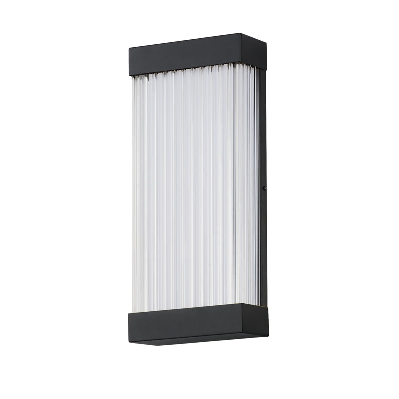 LED Wall Light, 18" H x 8" W x 3.25" D, Black