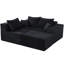 Canapé modulaire en L 4 pièces, sans assemblage, canapé convertible avec méridienne spacieuse, revêtement en velours côtelé de qualité supérieure, aménagement flexible pour le salon ou l’appartement-1999075460