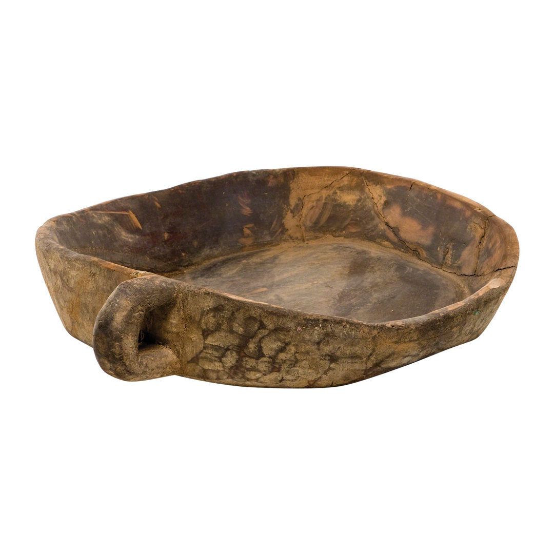 Wooden Tray Chapati Bowl-20" to 24'' Global Views