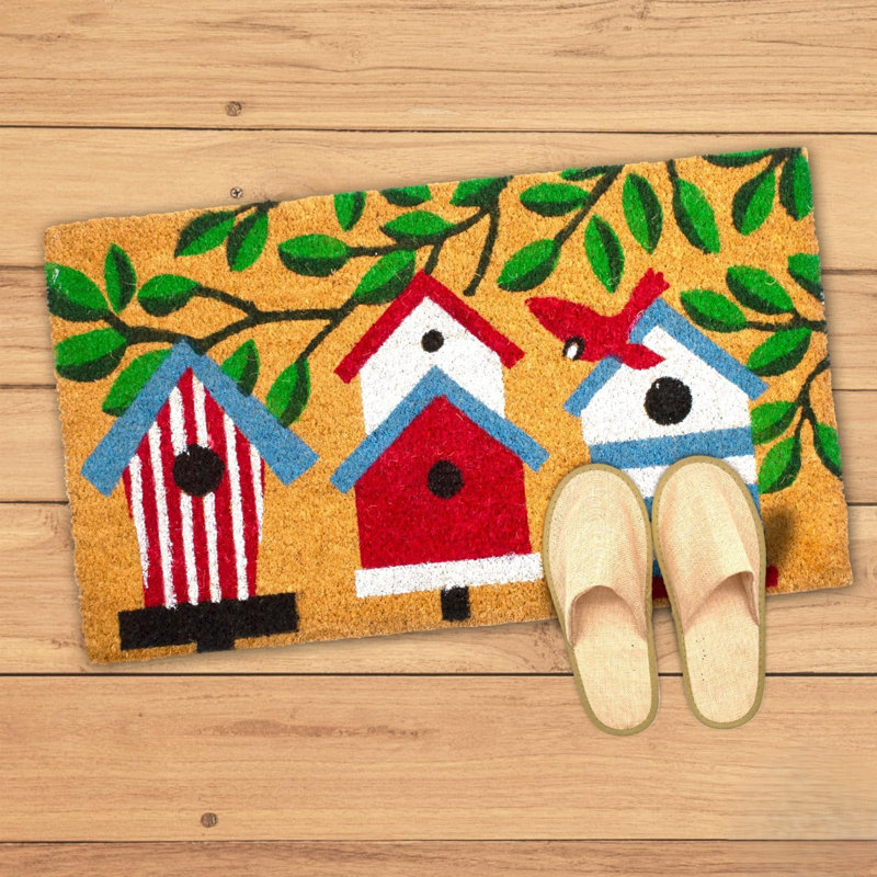 Non-Slip Floral Doormat