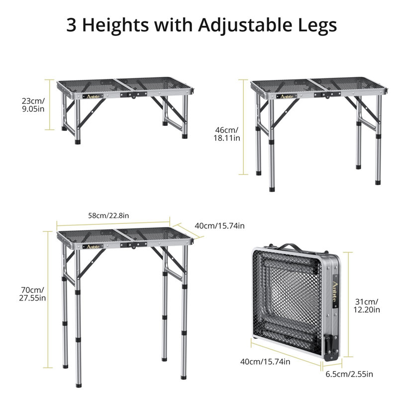 Rectangular Outdoor Picnic Table, Silver