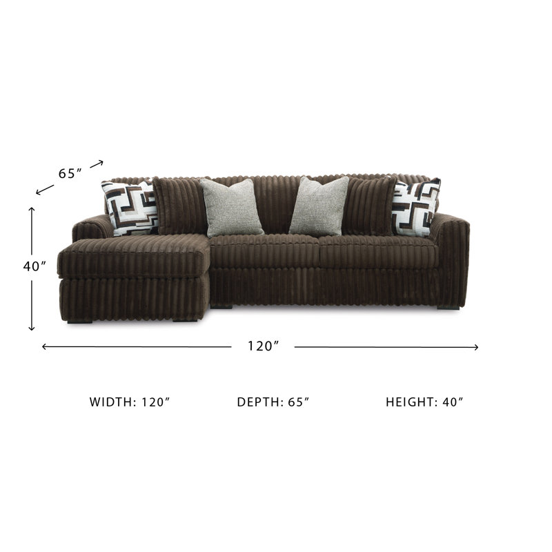 Amedee 2-Piece Sectional Sofa With Chaise, Left Hand Facing