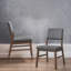 Ensemble de deux chaises d'appoint en velours côtelé Seda, offrant des sièges confortables avec des coussins rembourrés et un design scandinave pour votre maison.