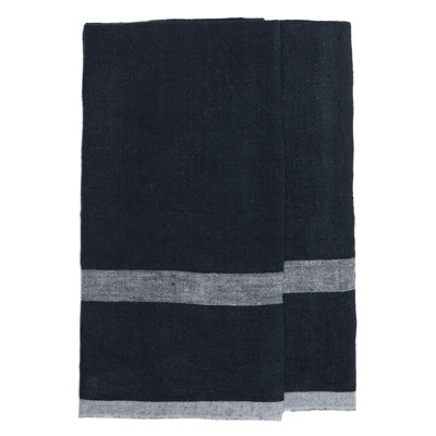 Laundered Stripe Tea Towel Kitchen Towel