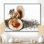 Mignon écureuil sur une forêt glissoire en bois II - art mural écureuil pour le salon
