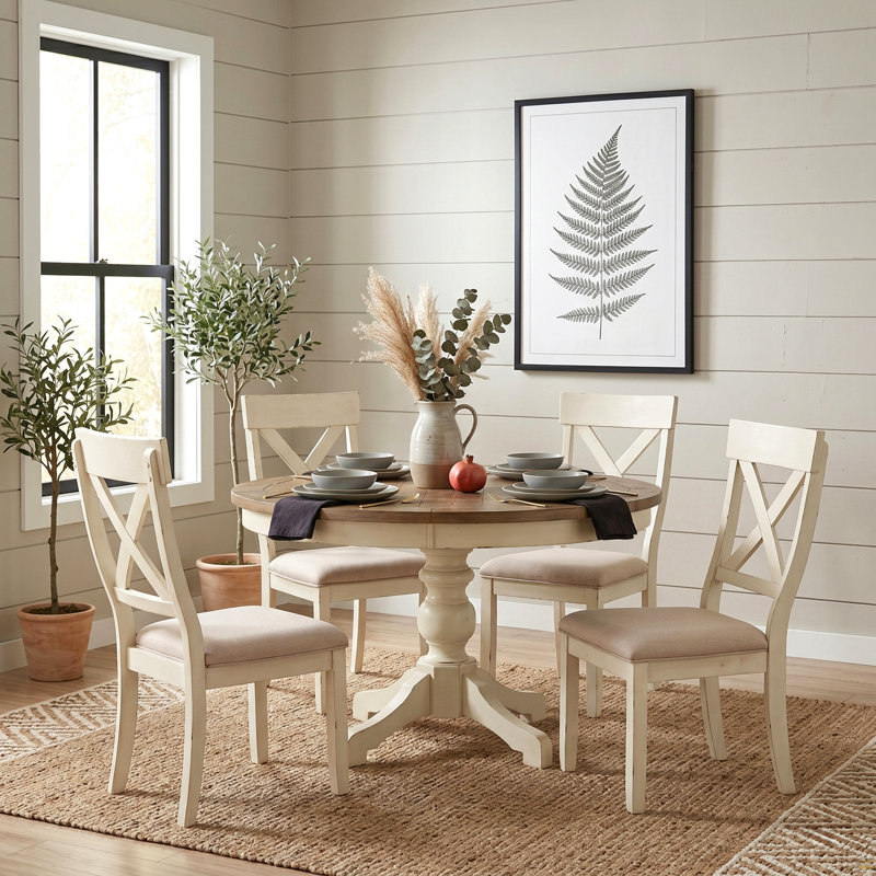 Table de salle à manger Prato, Brown/Antique White
