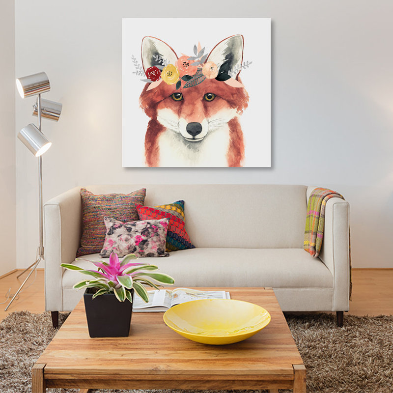« fleur couronne forester iv », impression sur toile, H 12 po x l 12 po x P 0,75 po, Toile tendue, Pas de tapis
