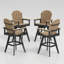 Ensemble de 4 tabourets de bar pivotants d'extérieur, chaises de bar de patio Adirondack en PEHD-1861228776