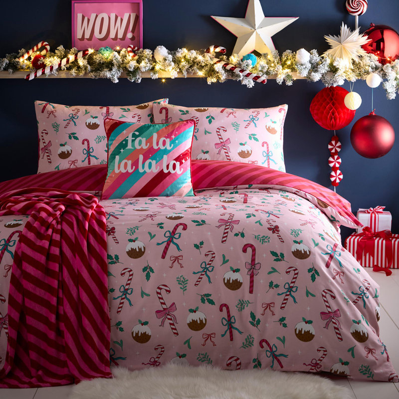 Fusion Cotton Blend Striped Duvet Cover Set with Pillowcases, King Duvet Cover + 2 Standard Pillowcases