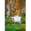 Pot à fleurs décoratif brouette - 11,5 po x 4 po x 7 po - blanc