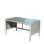 Table basse pour l'extérieur avec 1 table basse en verre trempé transparent