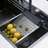 Lefton 304 Stainless Steel Waterfall Kitchen Sink Set with Temperature Display, Grey, KS2205