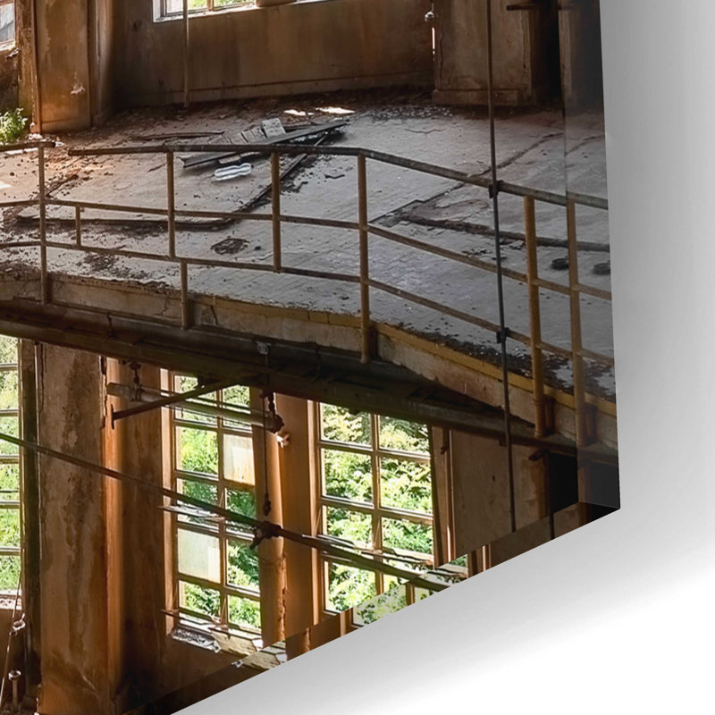 «Industrial Tower» par Roman Robroek, art mural en verre acrylique, 24 po x 16 po, H 12 po x l 16 po x P 0,13 po