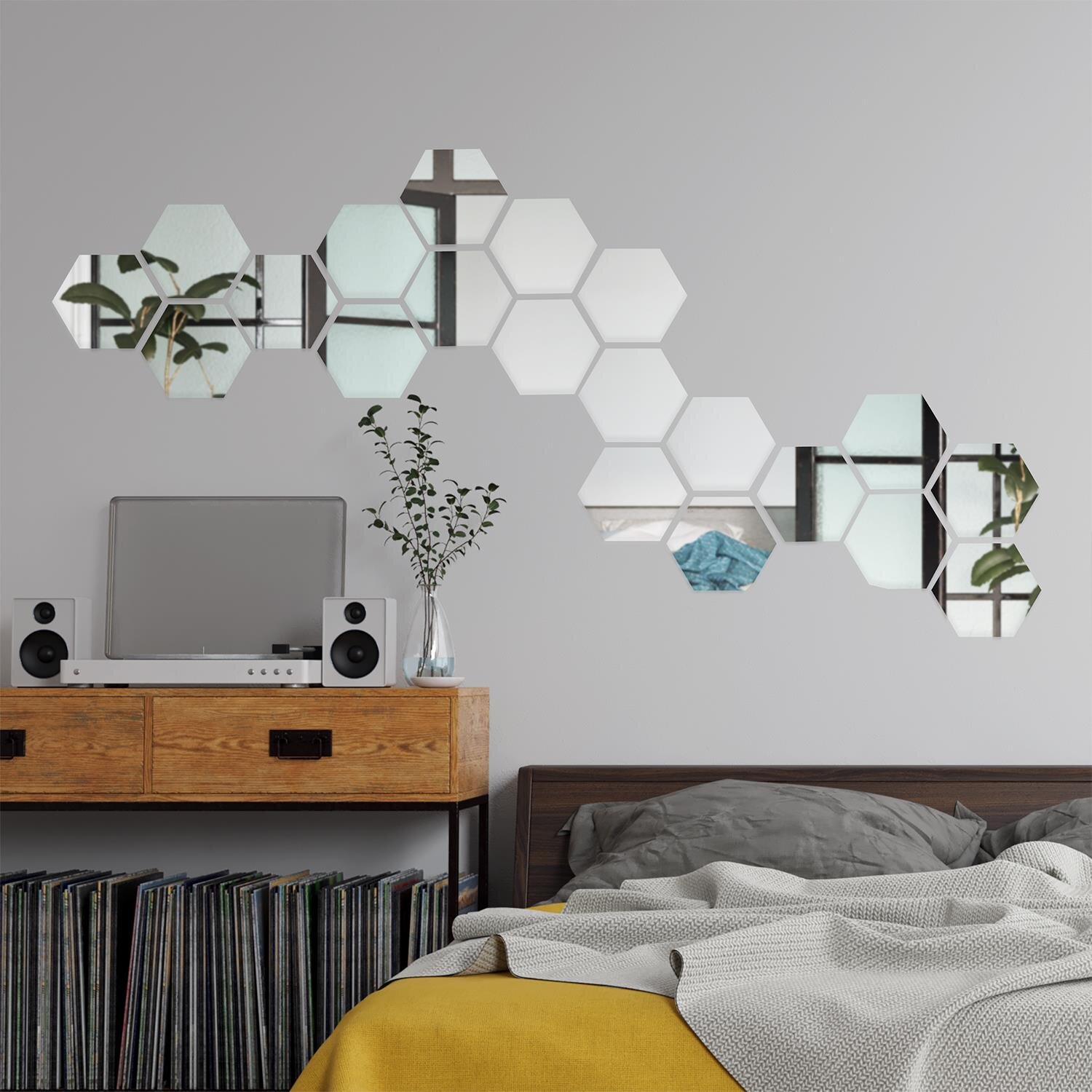 Hexagon Wall Decal Set/ Honeycomb Decor Decals/ Wall Decor/ Modern Hexagon  Wall Decal/ Hexagon Vinyl Decal/ Honeycomb Sticker/ FREE SHIPPING 