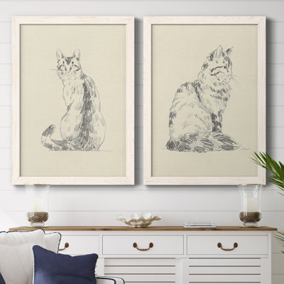 Toile encadrée de qualité supérieure House Cat V - prête à être accrochée