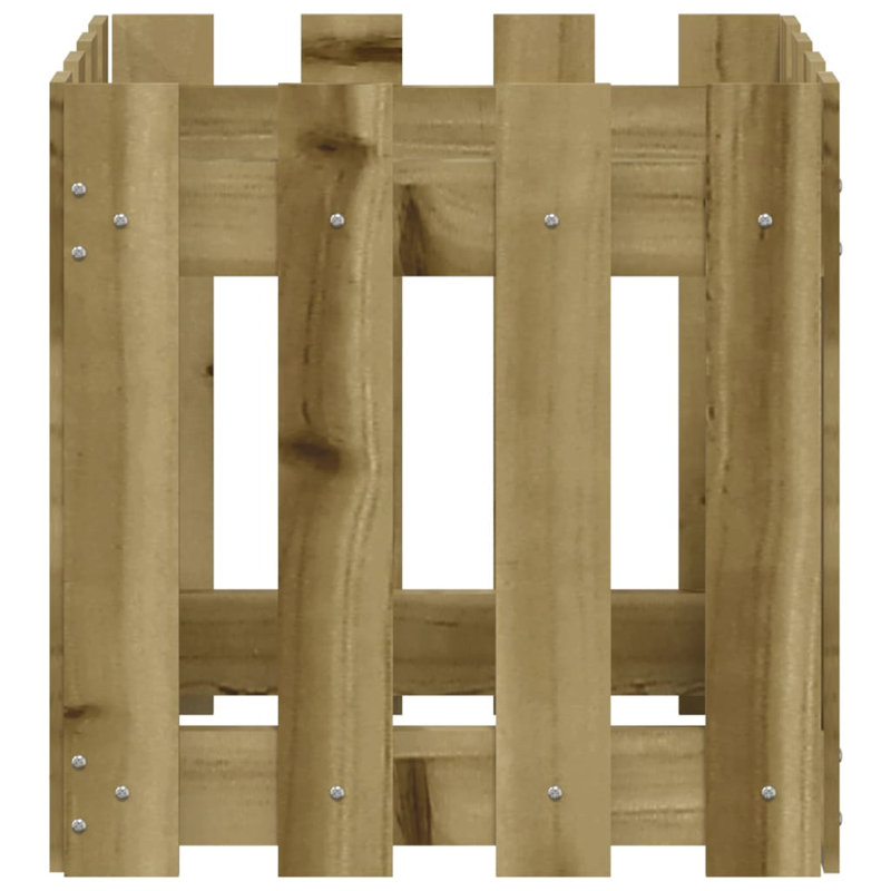 Nabeela Wood Planter Box, Brown, 40cm H x 40cm W x 40cm D