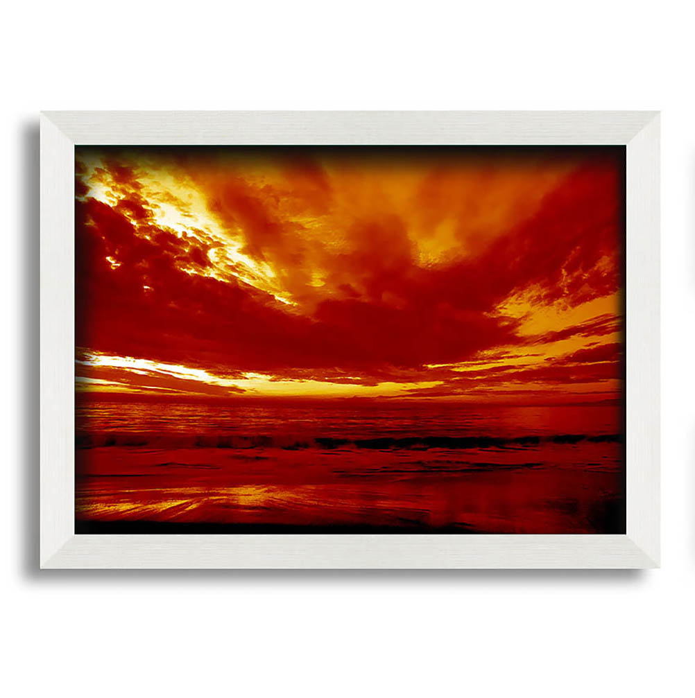 Gerahmtes Leinwandbild Vibrant Red Skys