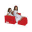 Fauteuil à billes de jardin imperméable Original avec tissu 100% polyester, rouge | 39,4 po x 15,7 po x 19,7 po | Comprend 2 coussins (15,7 po x 13,8 po x 7,9 po) | Capacité de poids maximale: 440 lb, système de fermeture à glissière double dissimulé, perles de polystyrène écologiques-237848415