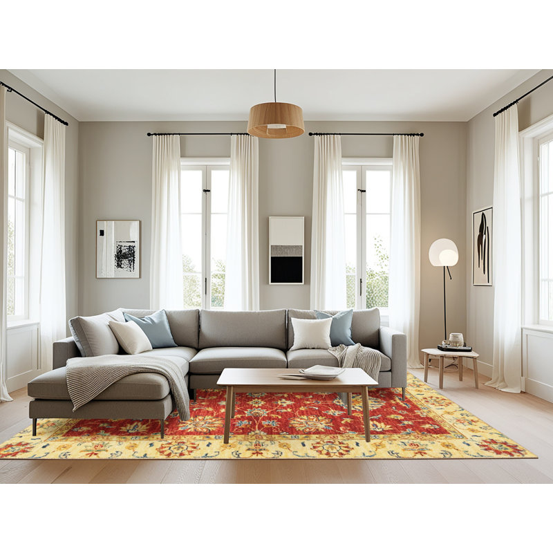 Tapis multicolore à motif abstrait Abdalrahman, Rectangle 8 pi x 12 pi