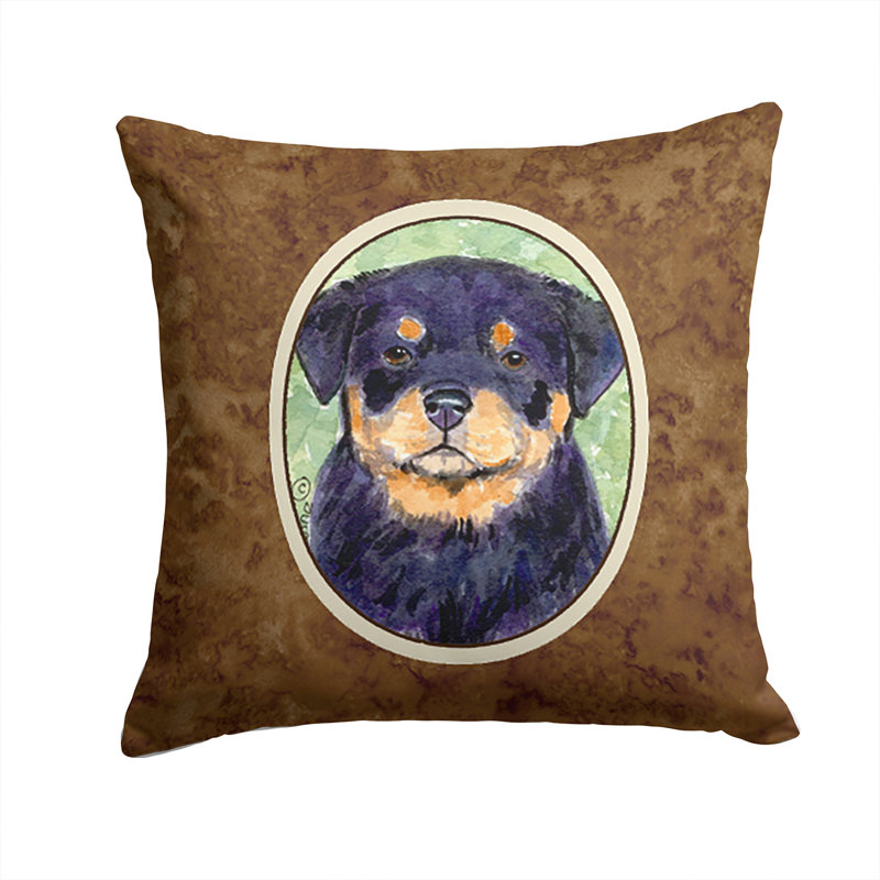 Coussin décoratif intérieur/extérieur carré moderne rottweiler
