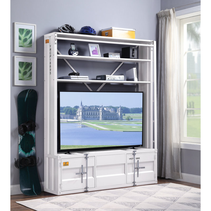 Cargo White Finish Bookcase W/Ladder