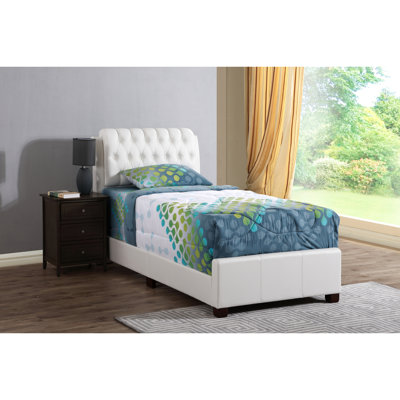 Modern White Twin Bed With And Sleek Features - 48"h, 41"w, 83"d, Finish, Assembly Needed A Appearance 48" Height, 41" Width, 83" Depth, , Required
