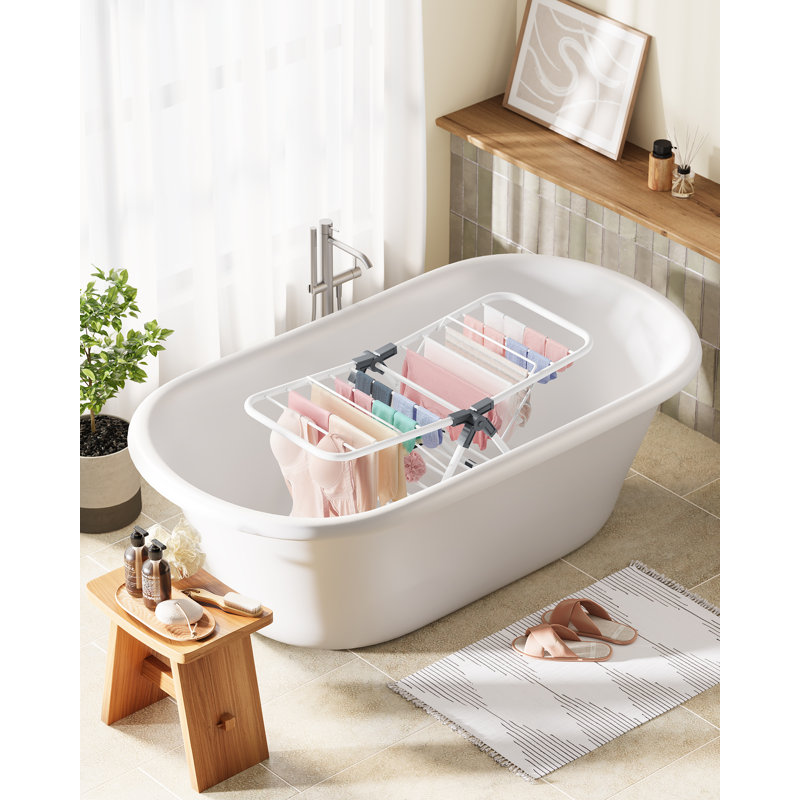 Steel Foldable Gullwing Drying Rack, Cloud White