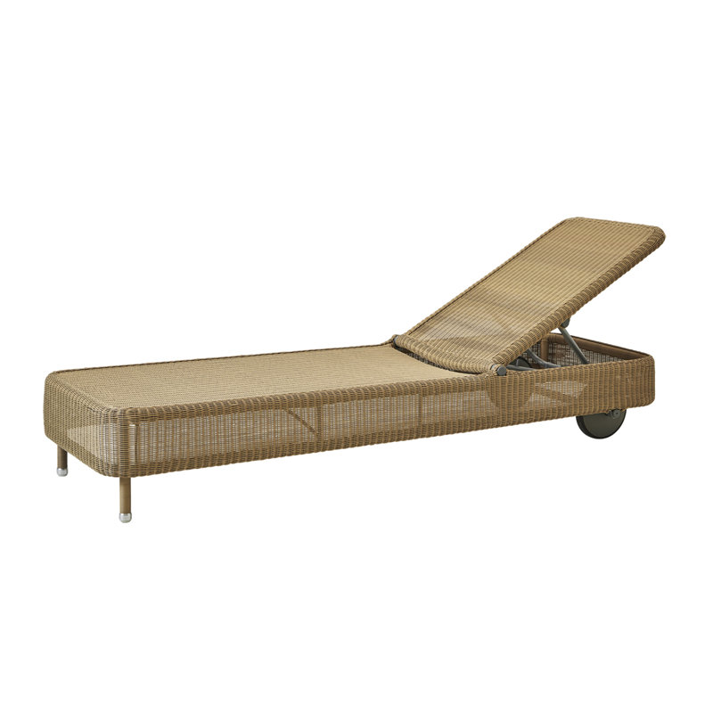 Presley 79.6" Long Single Chaise, Gray, Natural