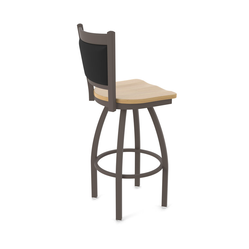 Tabouret pivotant Hadleigh, Chêne Naturel, Bronze, Tabouret de bar (siège d’une hauteur de 30 po)