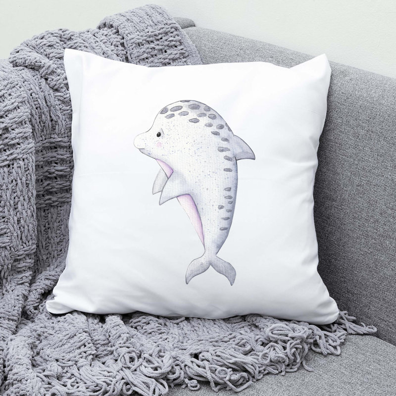 Nautical Sea Life_174 - Coussin décoratif avec coussin décoratif, H 18 po x l 18 po