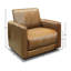 Raffa Leather Swivel Club Chair