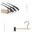 Cintres en bois minimalistes pour la maison et le placard, conception à larges épaules, finition noire, cintres peu encombrants et durables