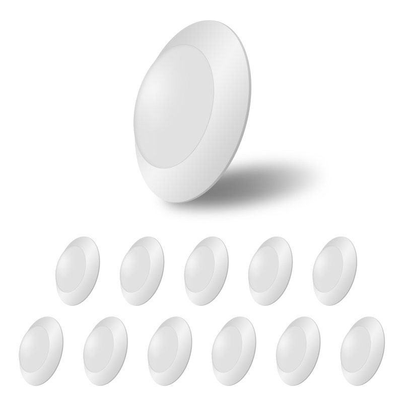 Reagan 6 in LED Flush Mount Ceiling Light,Dimmable White LED Disk Light (75W Eqv.)