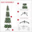 Arbre de Noël artificiel enneigé 9 pi avec branches réalistes, 460 lumières DEL, pommes de pin, baies rouges et 1298 pointes-1904453543