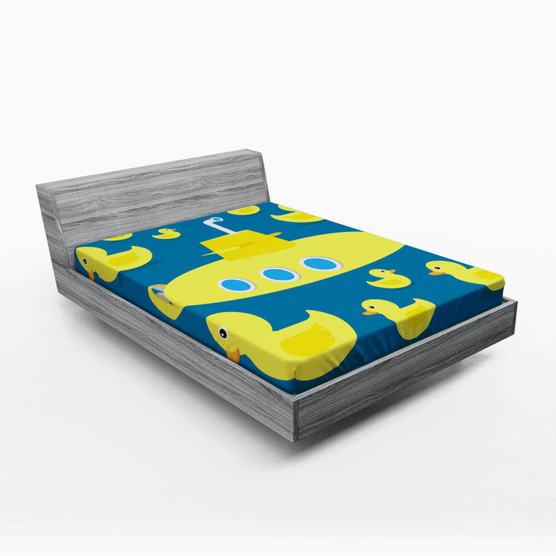 Rubber Duck Microfiber Fitted Sheet, Full Fitted Sheet