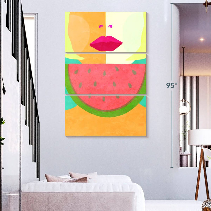 Leisha pastèque sucre disco, H 74 po x l 48 po