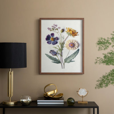 Pressed Flower Memories I, reproduction encadrée - bois massif