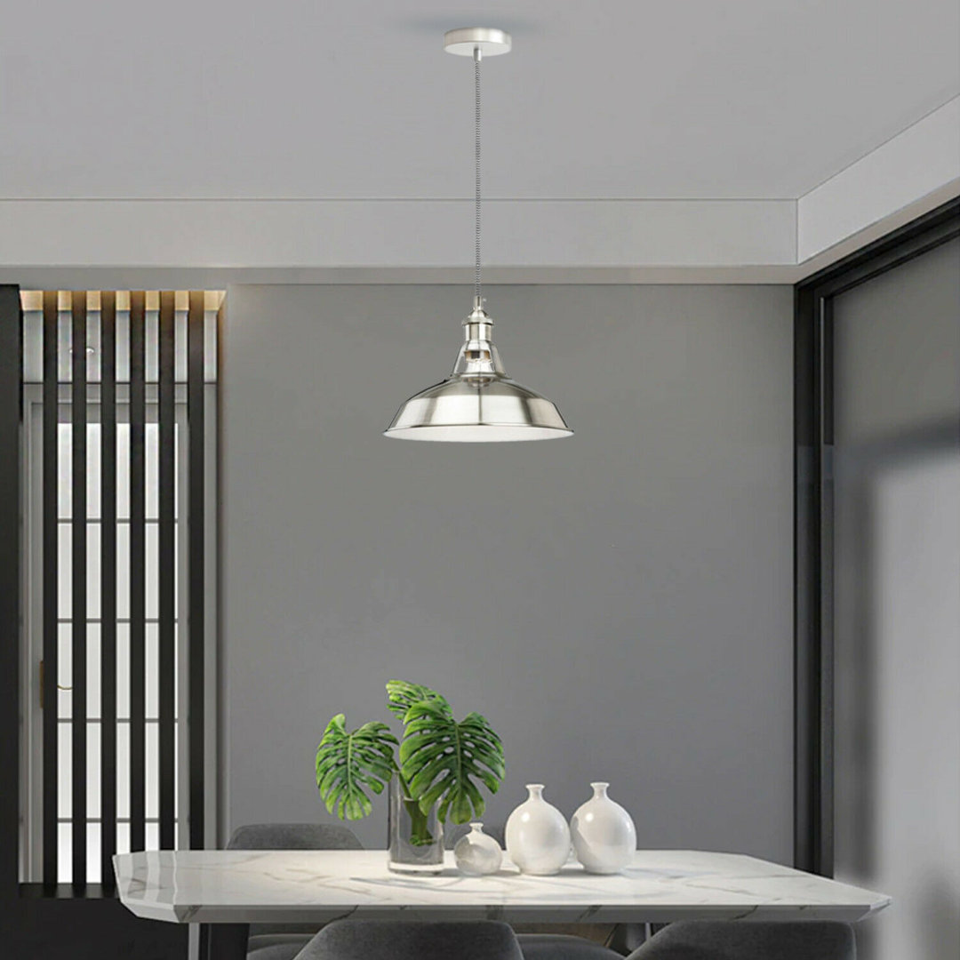 Dredgers 1 - Light Satin Nickel Dome Pendant