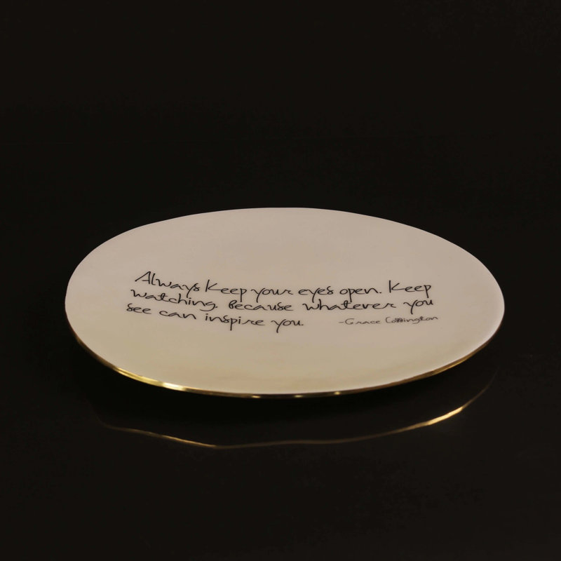 Medium Round Plate With Quote
