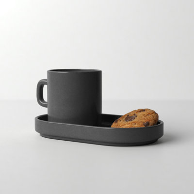 PILAR Stoneware Espresso Cup with Tray