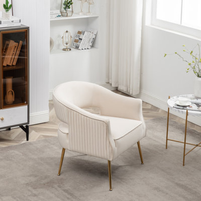 Fauteuil d'appoint en velours Chynna