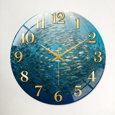 Horloge murale en verre décorative moderne