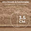 Aspire Homeware Beige Shaggy Area Rug Soft Modern Indoor Carpet-752966679