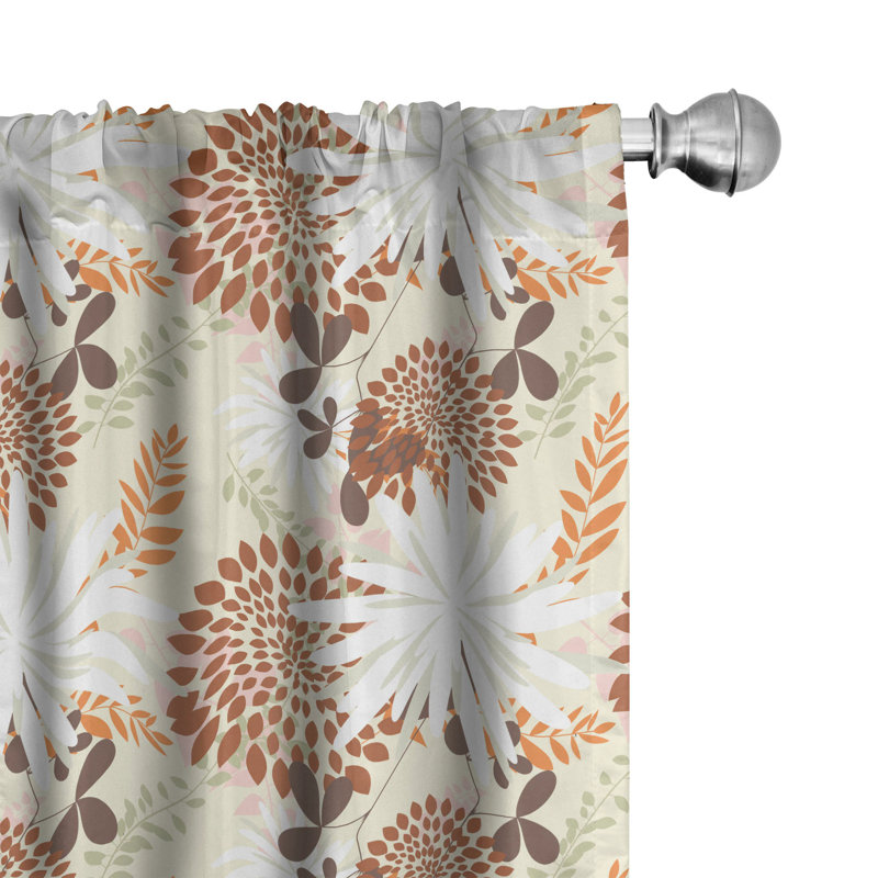 Floral Semi-Sheer Rod Pocket Sliding Panel, 28" x 84"
