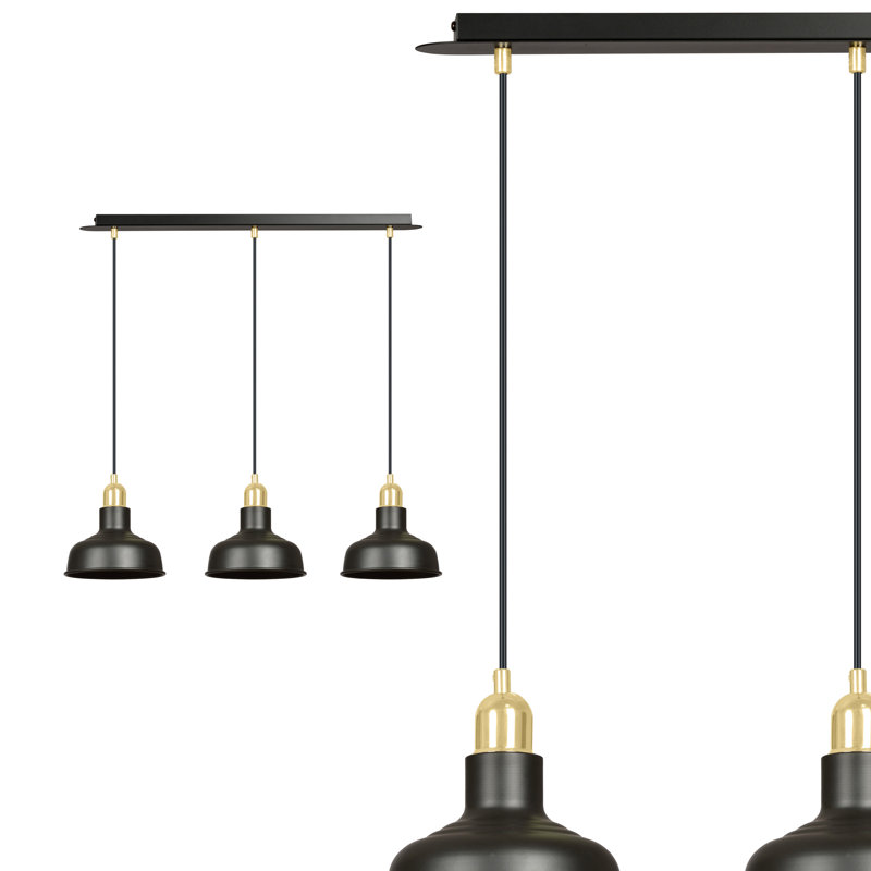 Greig 3 - Light Kitchen Island Pendant, Black