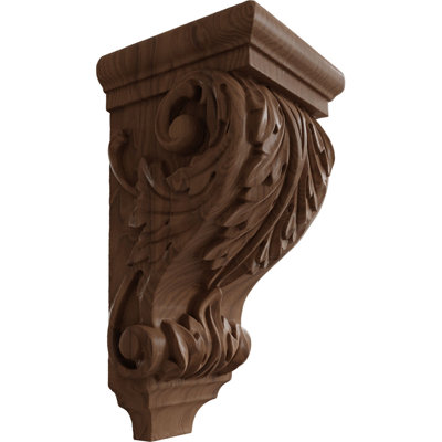 Corbeau en bois d'acanthe