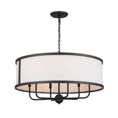 6 - Light Dimmable Drum Chandelier