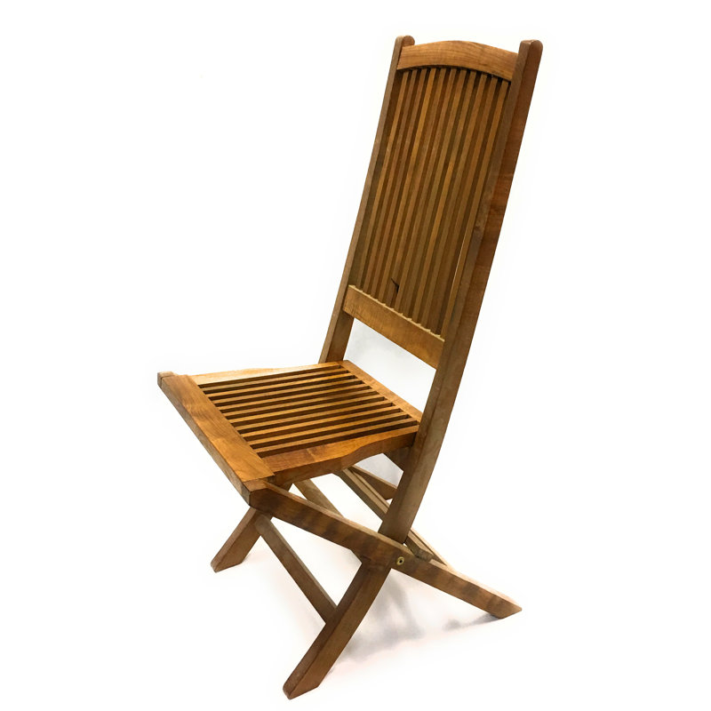 Chaise pliante en bois high back
